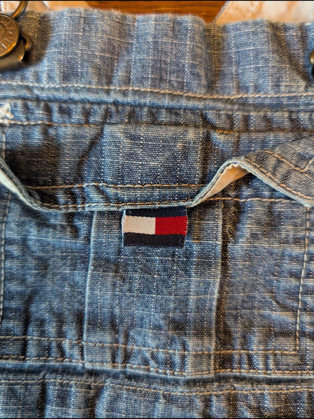 Vintage Tommy Hilfiger Denim Overalls Toddler Size 18-24 Months - Picture 6 of 8